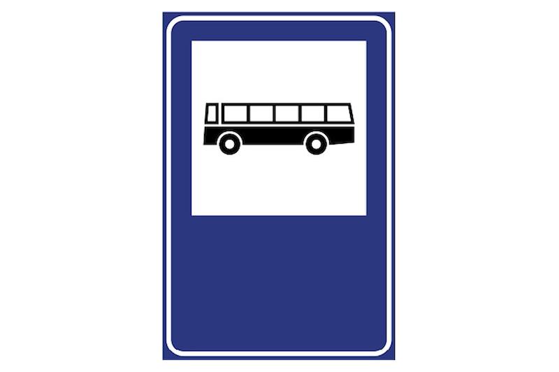 Segnale stradale: "Fermata bus".